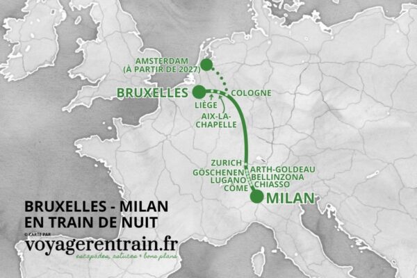 [NOUVEAU] Une ligne de train de nuit vers la Suisse et l&rsquo;Italie
