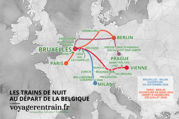 Les trains de nuit depuis la Belgique (accessibles facilement depuis la France !)