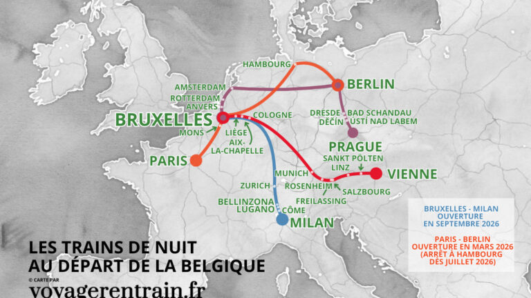 Les trains de nuit depuis la Belgique (accessibles facilement depuis la France !)